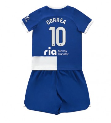 Atletico Madrid Angel Correa #10 Replika Babytøj Udebanesæt Børn 2023-24 Kortærmet (+ Korte bukser)